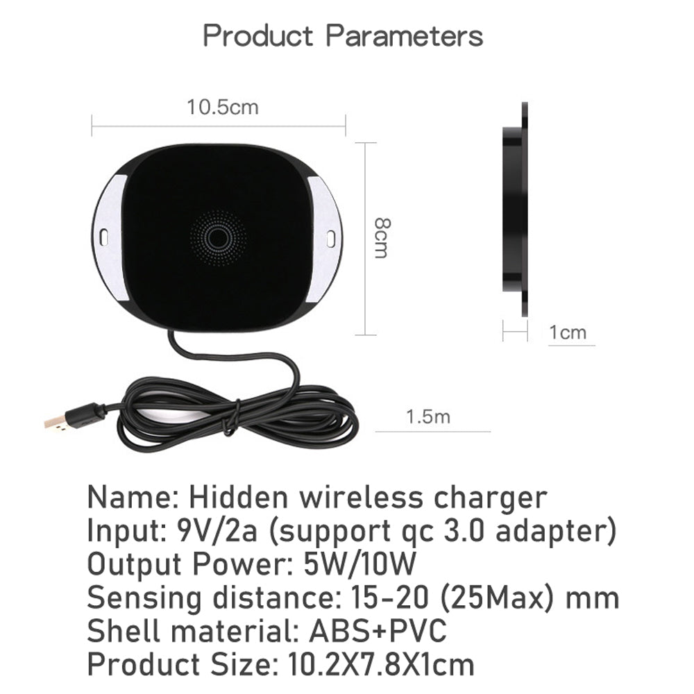 QIPOWER 2.0 – skjult Qi-lader for bordplate