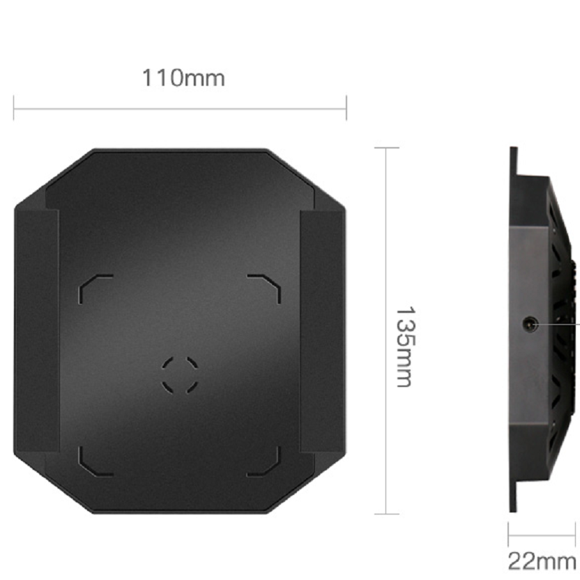 QiPOWER 3.0 - Skjult Trådløs lader (2A) - Lader igjennom 5-25mm - Matt sort - 2HOME.NO