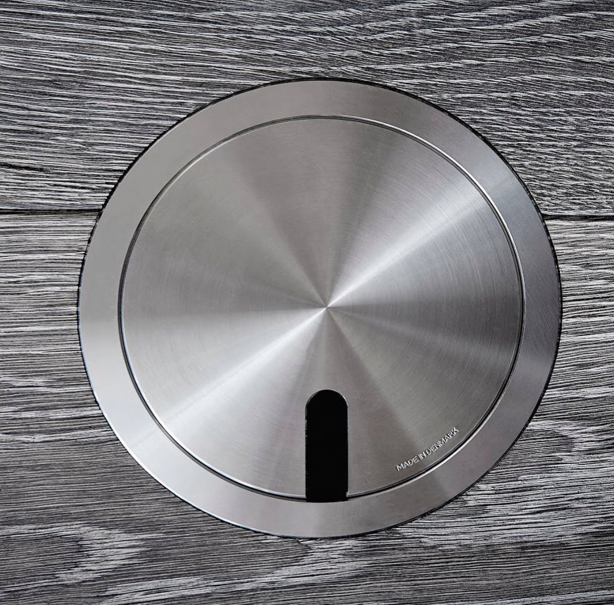 2HOME.NO® - RUND - VIP Copenhagen 150 - 2 stikk + 2 CAT6 - 2,5mm rett kant - Stainless steel - BAASTRUP