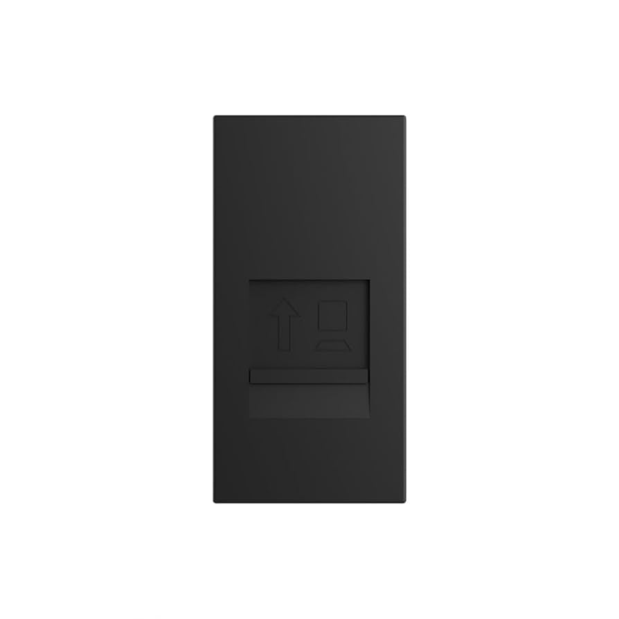 2HOME.NO® - Tilbehør innmat custom - CAT6A keystone modul - 22,5X22,5mm - 1/2 modul - Sort - bilde 2