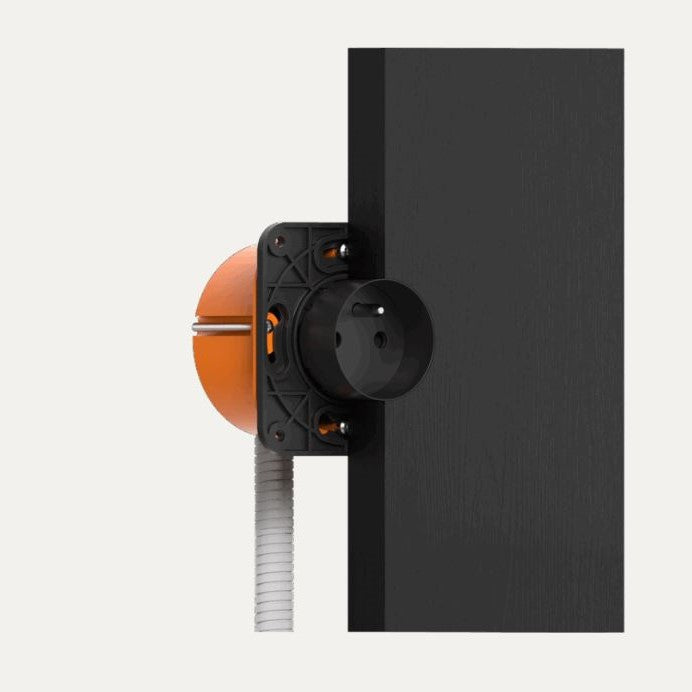 Socket 3.0 - Veggmontert stikkontakt med backfit holder 3.0 - 18-20mm tykkelse vegg holder for Tre, Stein eller finer - Helt flush | 1 STIKK | GRÅ - bilde 2