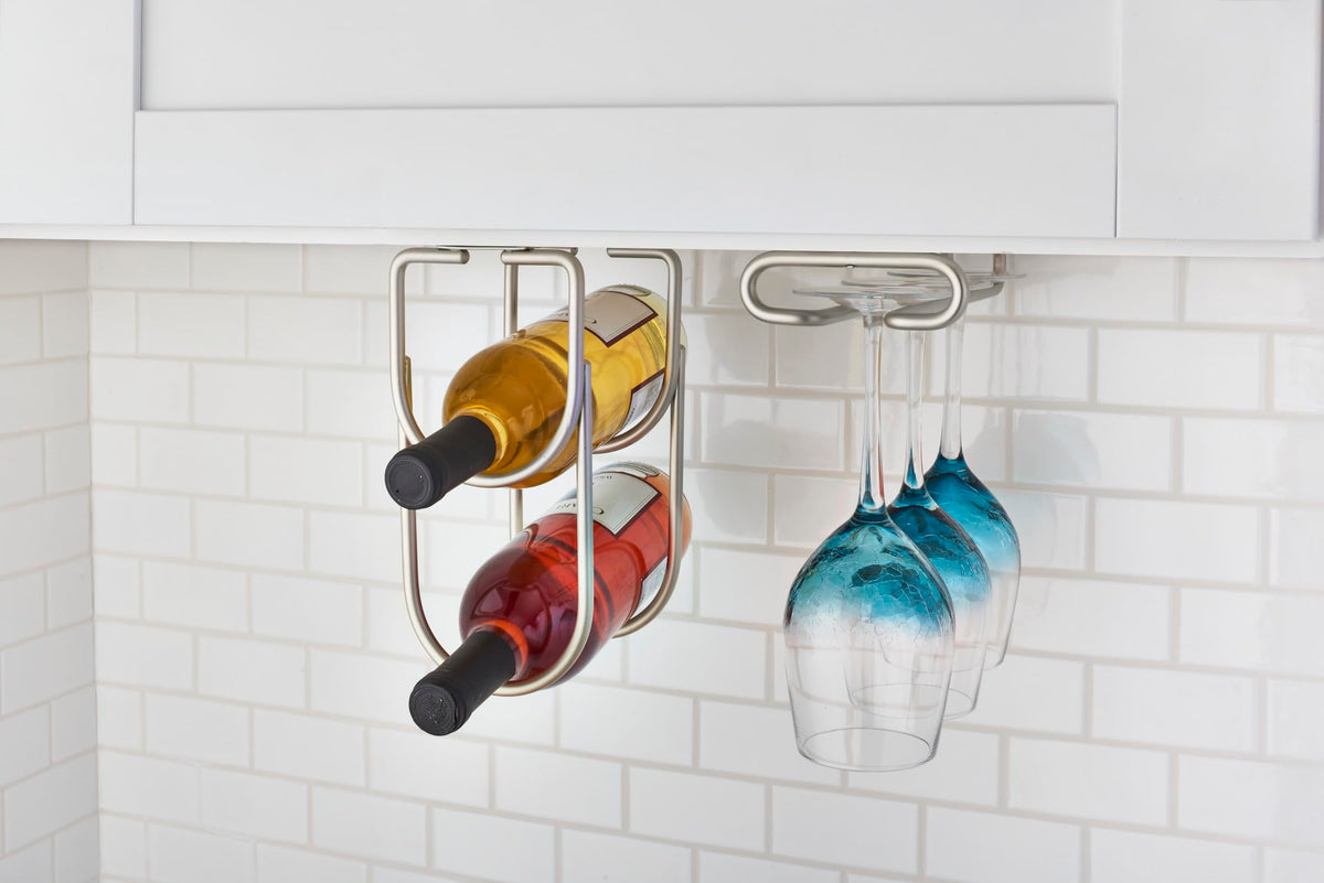 REV-A-SHELF dobbel vinflaskeholder – satin nickel