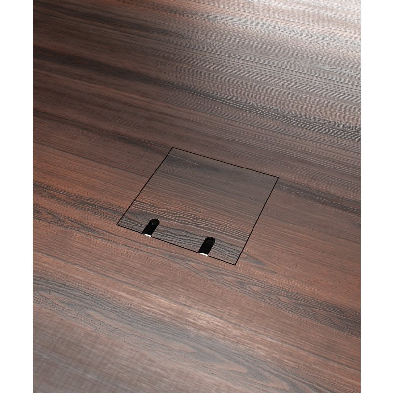 2HOME.NO® - 8802B - FIRKANTET - 2 Modul - LOKK ER HELT FLUSH - PARKETT LIMES PÅ LOKK - HELT FLUSH - 2 Stikkontakter - bilde 2