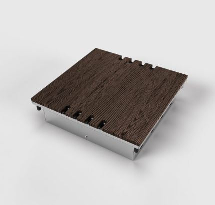 2HOME.NO® - 8808B - FIRKANTET - 8 Modul - LOKK ER HELT FLUSH - PARKETT LIMES PÅ LOKK - 8 Stikkontakter - bilde 3