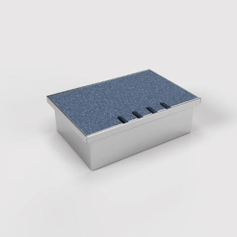 8804T | FIRKANTET GULVBOKS - 4 MODUL | LEGG PARKETT I LOKK | 4 Stikkontakter - bilde 2
