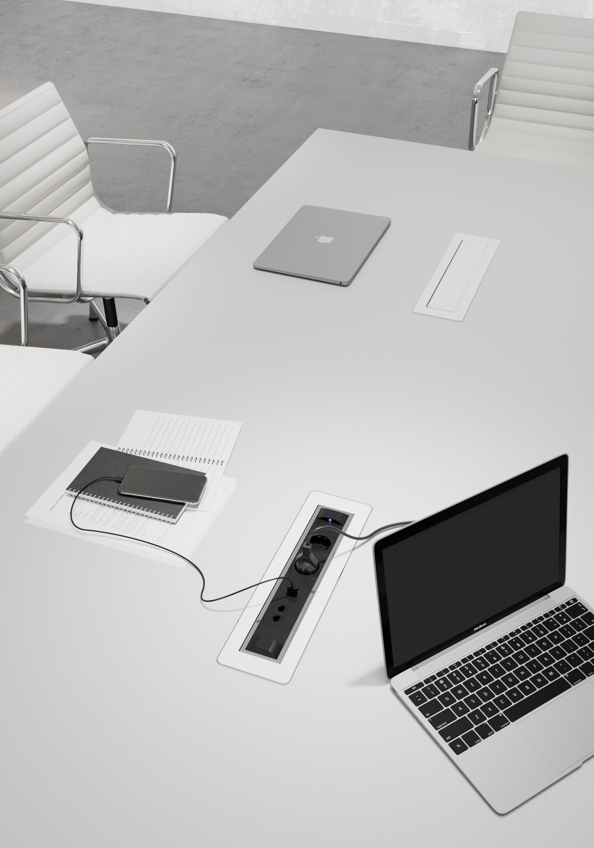 VERSATURN 3.0 | 2 STIKK + 2 USB (A+C) + 2 RJ45 CAT6A | IP44 | HVITT GLASS