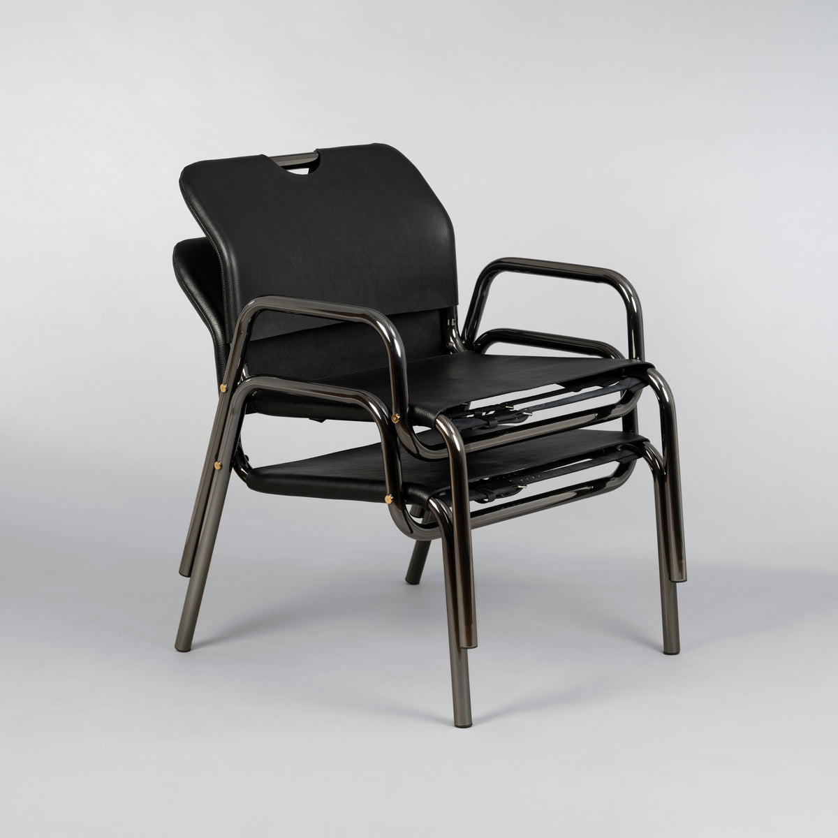 BUSTER + PUNCH® CHOPPER CHAIR | BLACK CHROME / LEATHER