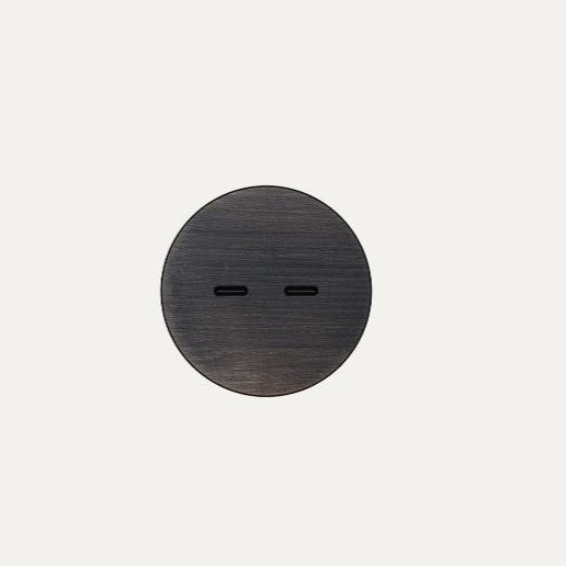 SOCKET 2.0 - 2 USB-C (30W) - Kant til gips - Ø48mm - Brushed Canon Fusil Dark - PRADO