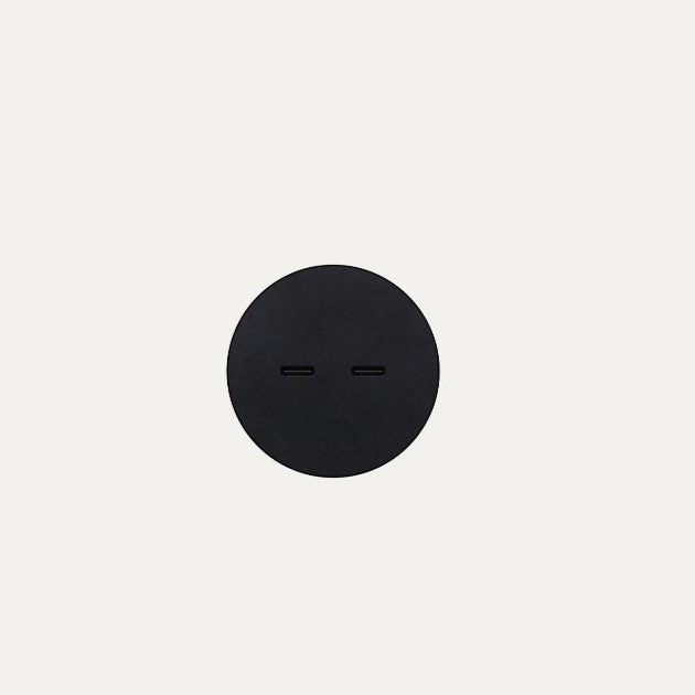 SOCKET 2.0 - 2 USB-C (30W) - Til Stein/tre plater mellom 5-30mm - Ø52mm - Brushed black steel - PRADO