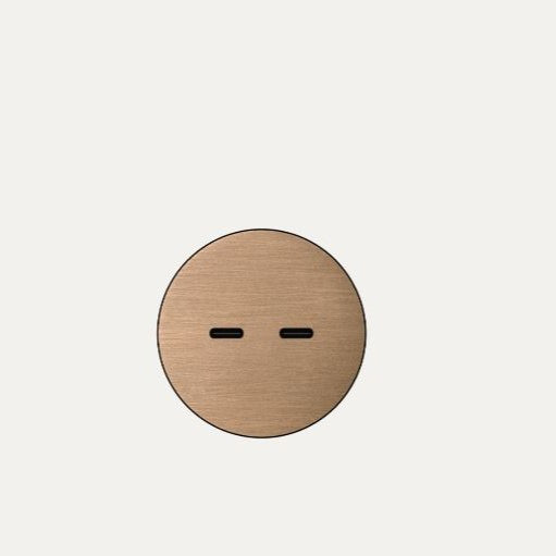 SOCKET 2.0 - 2 USB-C (30W) - Til Stein/tre plater mellom 5-30mm - Ø52mm - Brushed Light Bronze - PRADO