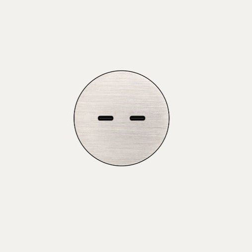 SOCKET 2.0 - 2 USB-C (30W) - Til Stein/tre plater mellom 5-30mm - Ø52mm - Stainless Steel - PRADO