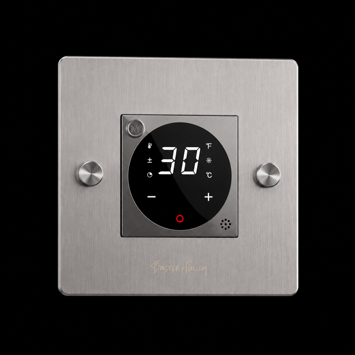 2HOME.NO - Termostat med gulvføler til Buster+Punch rammer - Steel - 2HOME.NO®