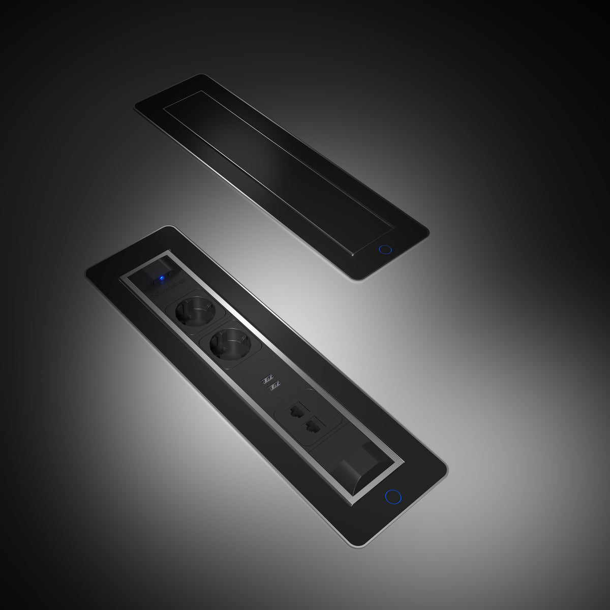 VERSATURN 3.0 | 2 STIKK + 2 USB (A+C) + 1 HDMI + 1 RJ45 CAT6 | IP44 | SORT HØYGLANS - bilde 3