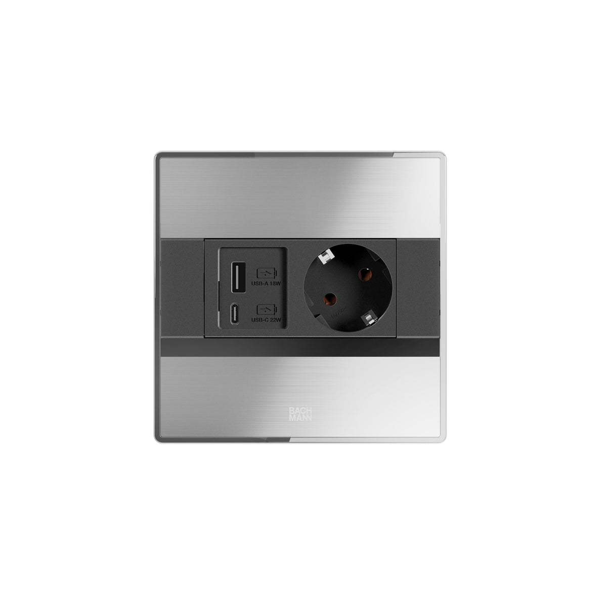 SENSE | 1 STIKK + 2 USB A+C (22W) | STAINLESS STEEL - bilde 3