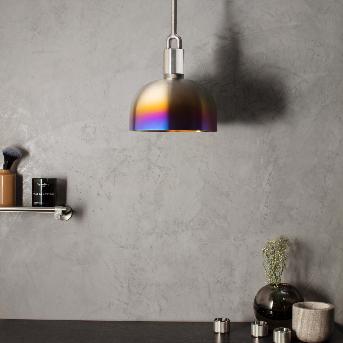 FORKED PENDANT / SHADE - Large - Burnt Steel - bilde 3