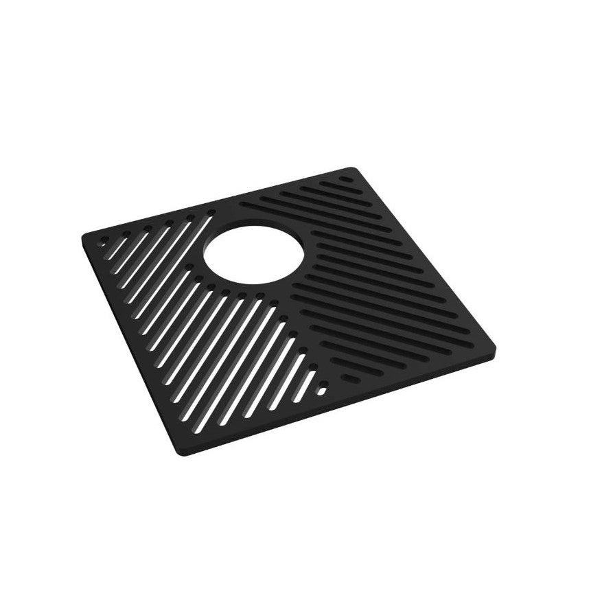 Bunnmatte til vask, 380x380mm - SORT