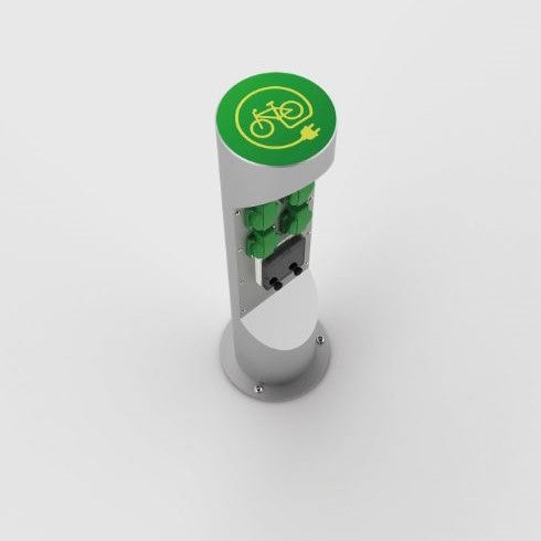 BS - ES323-EM Uttakssøyle gatemontering IP44 til el-sykkel eller el-sparkesykkel lading / E-Wheels - STAINLESS STEEL - bilde 2