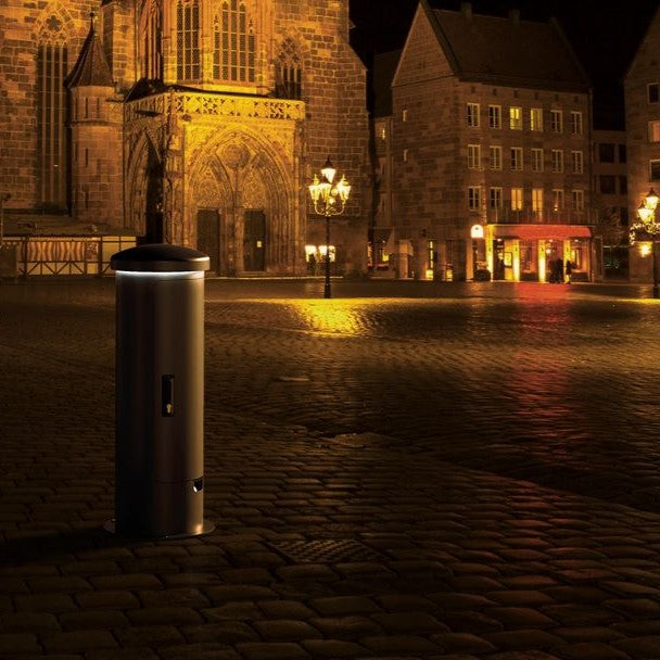 BS - ESP24 Uttakssøyle gatemontering IP44 - Med LED-LYS 3000k i lokket - 3mm STAINLESS STEEL - bilde 4