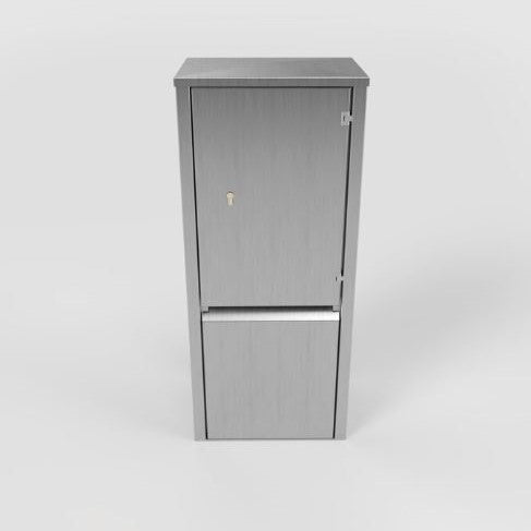 BS - EST24 FIRKANTET Uttakssøyle gatemontering IP44 - 4 x Schuko 1 x CEE 5/16A 400V/6h 1 x CEE 5/32A 400V/6h - STAINLESS STEEL - bilde 4
