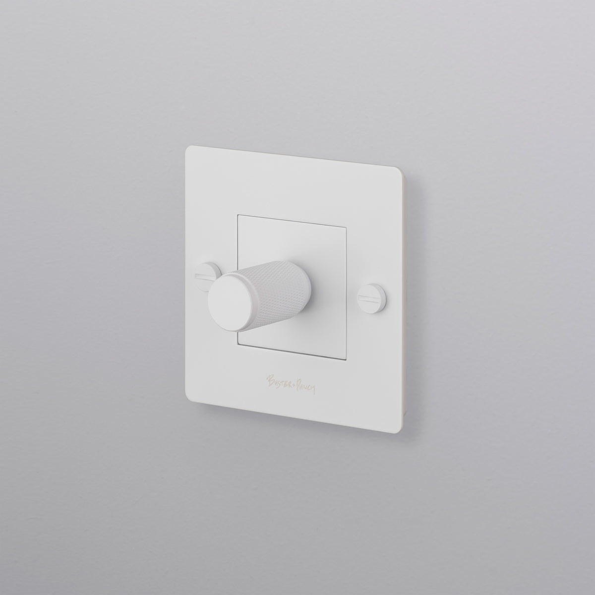 BUSTER + PUNCH® EU - 1G DIMMER / 250W LED / RETRACTIVE SWITCH COMPATIBLE ONLY - white