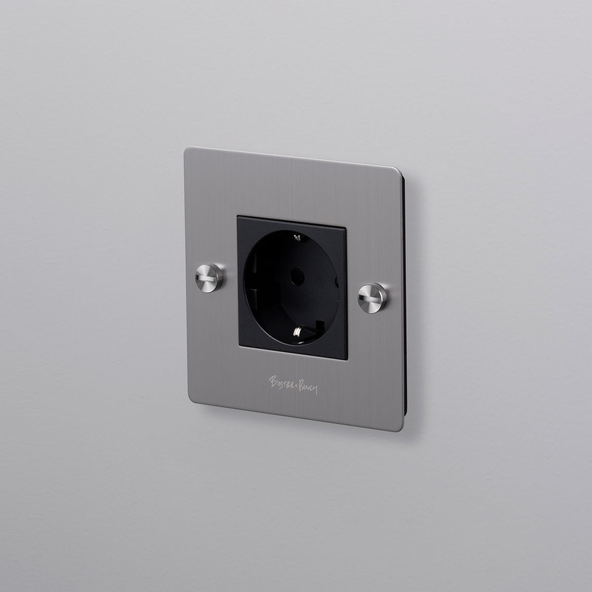 BUSTER + PUNCH® EU - 1G SOCKET / SCHUKO - steel