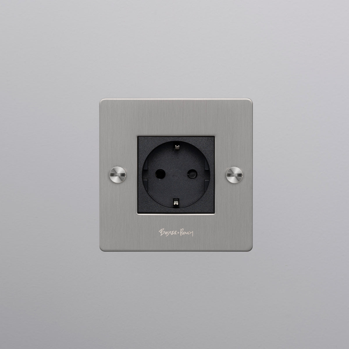 BUSTER + PUNCH® EU - 1G SOCKET / SCHUKO - steel - bilde 2