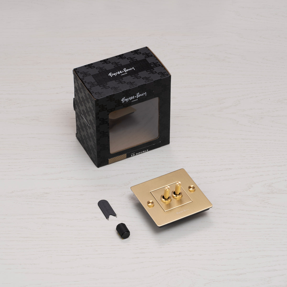 BUSTER + PUNCH® EU - 1G DOUBLE TOGGLE SWITCH steel - bilde 3