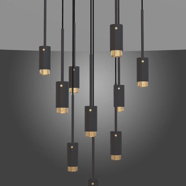 BUSTER + PUNCH® - EXHAUST CHANDELIER - 10 PENDANTS / SURFACE + SUSPENDED