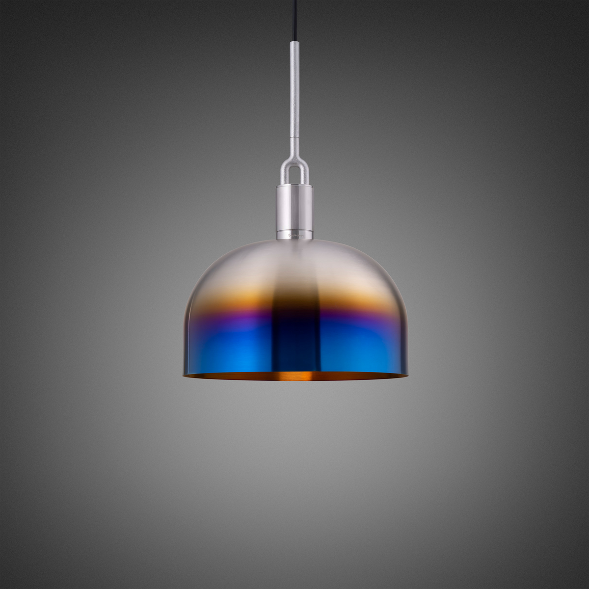 FORKED PENDANT / SHADE - Large - Burnt Steel