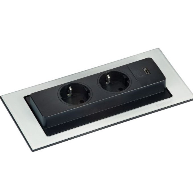 BACKFLIP | 2 STIKK + 1 USB-C | FROSTET HVITT GLASS - bilde 2
