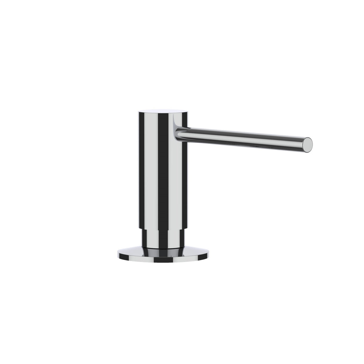 GUGLIELMI SÅPEDISPENSER RUND - Innebygd dispenser i rustfritt stål med last ovenfra, 300 ml - 05 - Chrome finish