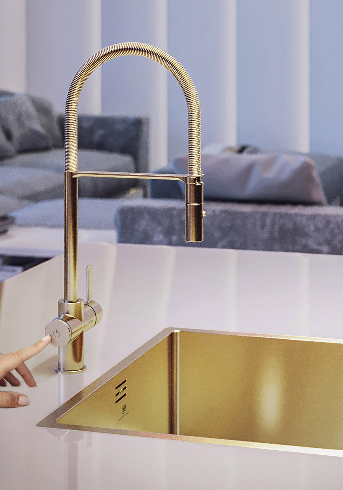 GUGLIELMI SMARTAP® NAPOLI med uttrekk - Satin Gold / Messing - bilde 2