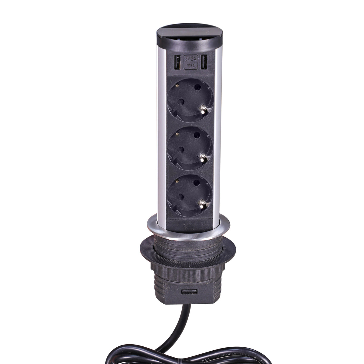 MINIBRICK | 3 STIKK + 2 USB A | STAINLESS STEEL