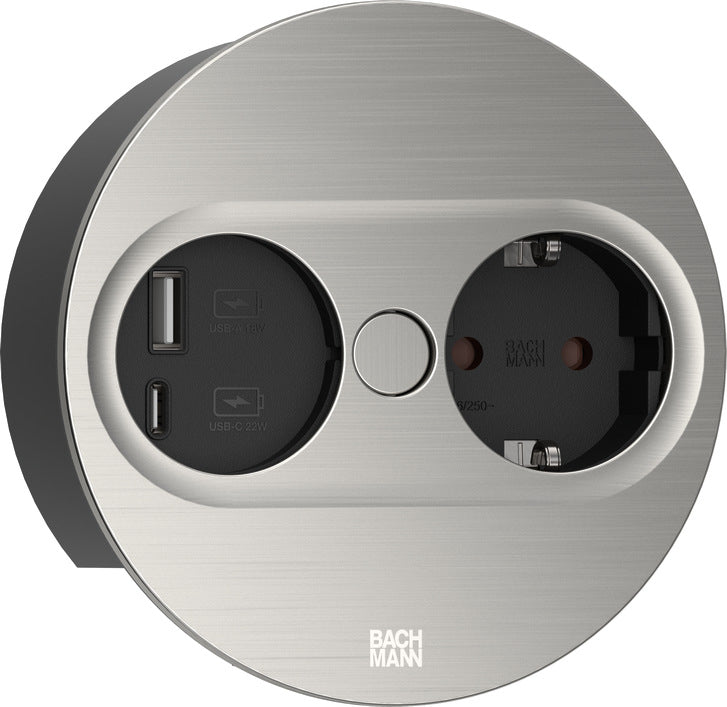 TWIST 2 | 1 STIKK + 2 USB A+C | STAINLESS STEEL