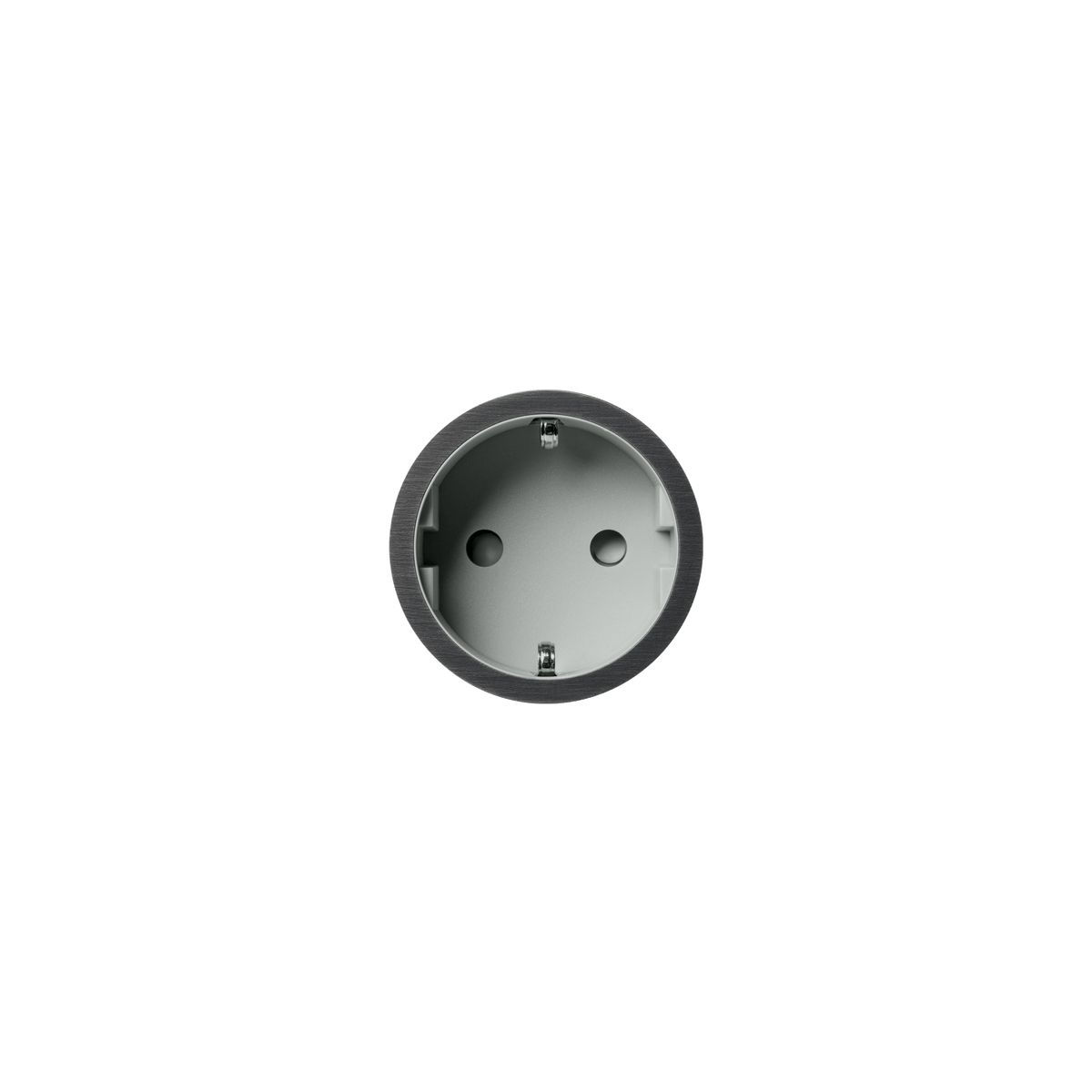 PRADO | Socket 2.0 Type F – Gips – Ø48 mm – Grey / Canon de Fusil Dark