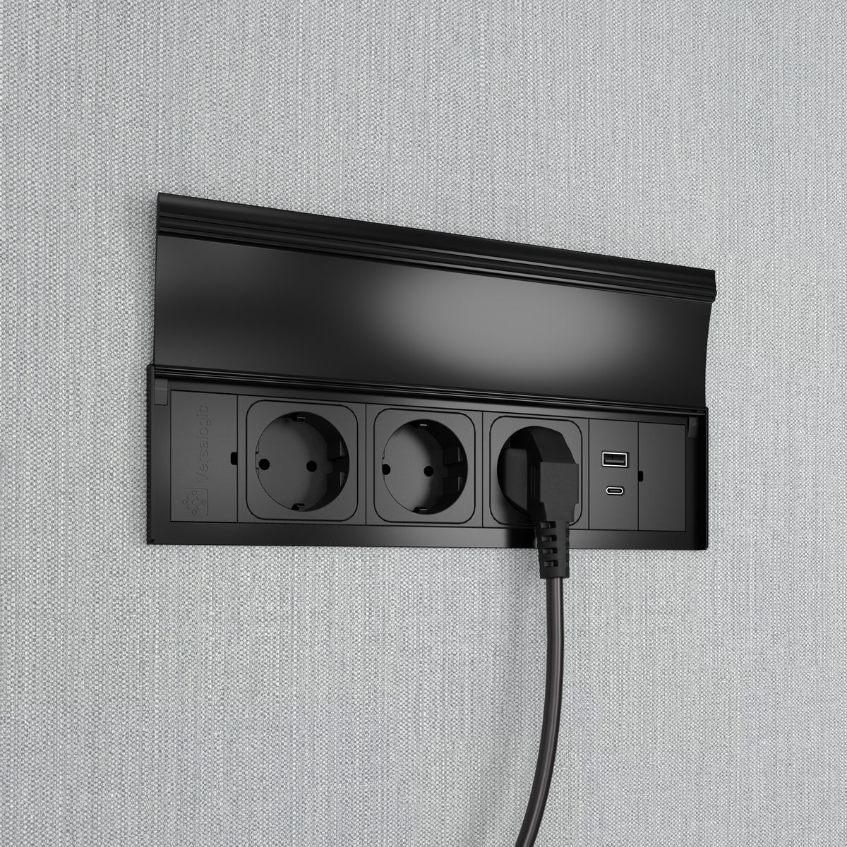 VERSALID | 3 STIKK + 2 USB A+C - 18W| MATT SORT - ASA